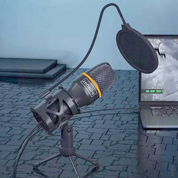 Mikrofon do streamingu z pop filtrem